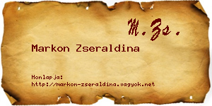 Markon Zseraldina névjegykártya